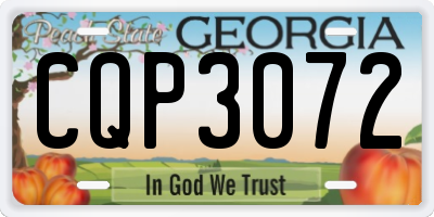 GA license plate CQP3072