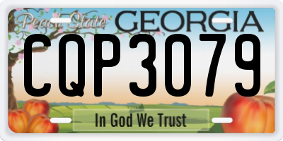 GA license plate CQP3079