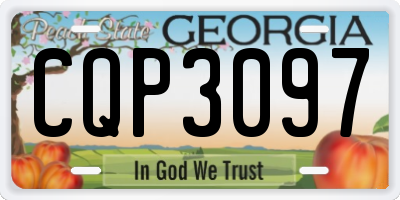 GA license plate CQP3097