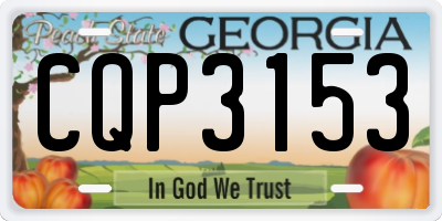 GA license plate CQP3153
