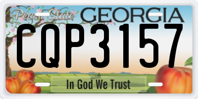 GA license plate CQP3157