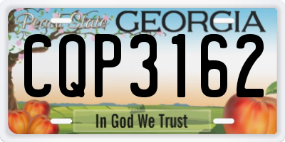 GA license plate CQP3162