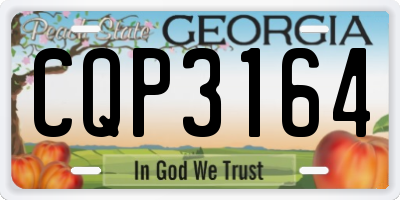 GA license plate CQP3164
