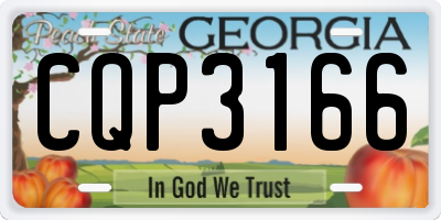 GA license plate CQP3166