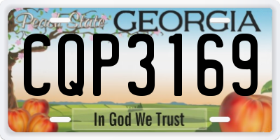 GA license plate CQP3169