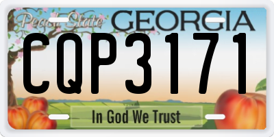 GA license plate CQP3171