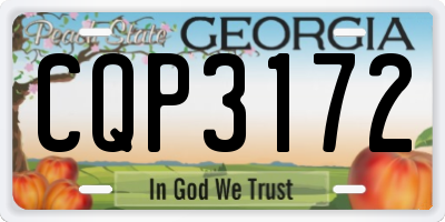 GA license plate CQP3172