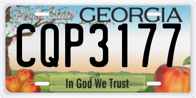 GA license plate CQP3177