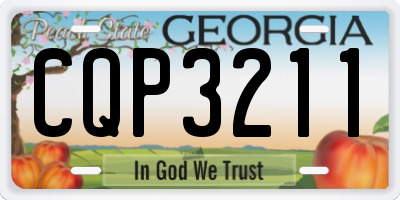 GA license plate CQP3211