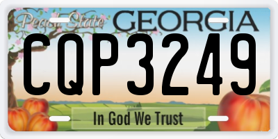GA license plate CQP3249