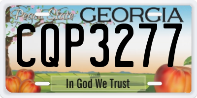GA license plate CQP3277