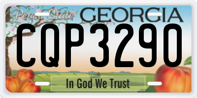 GA license plate CQP3290