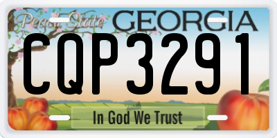 GA license plate CQP3291