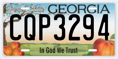 GA license plate CQP3294