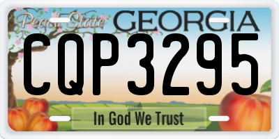 GA license plate CQP3295