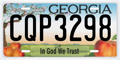 GA license plate CQP3298