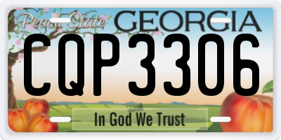 GA license plate CQP3306