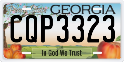 GA license plate CQP3323