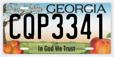 GA license plate CQP3341