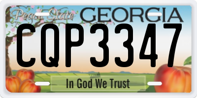 GA license plate CQP3347