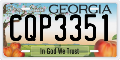 GA license plate CQP3351