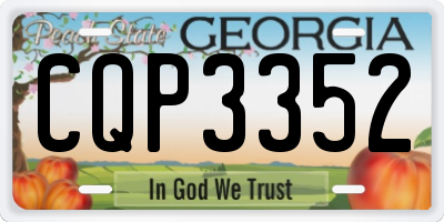 GA license plate CQP3352
