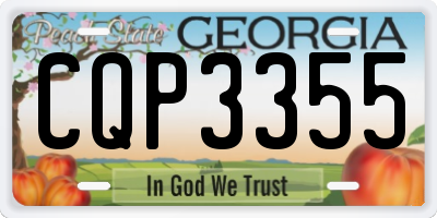 GA license plate CQP3355