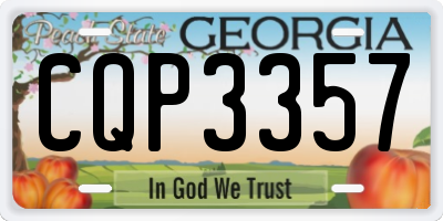 GA license plate CQP3357