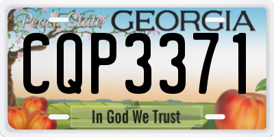 GA license plate CQP3371