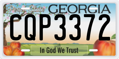 GA license plate CQP3372