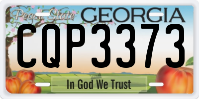 GA license plate CQP3373