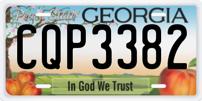 GA license plate CQP3382