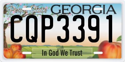 GA license plate CQP3391