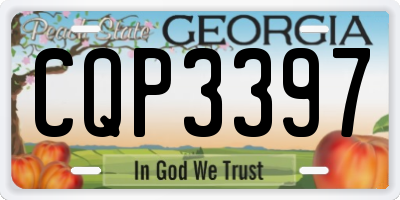 GA license plate CQP3397