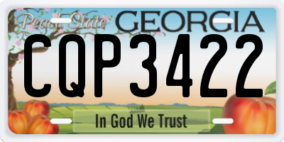 GA license plate CQP3422