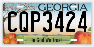 GA license plate CQP3424