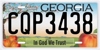 GA license plate CQP3438