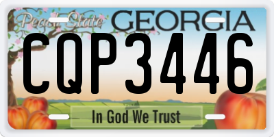GA license plate CQP3446