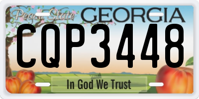 GA license plate CQP3448
