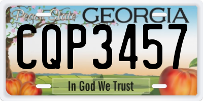 GA license plate CQP3457