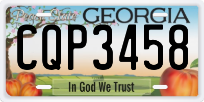 GA license plate CQP3458