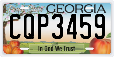 GA license plate CQP3459