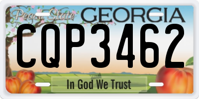 GA license plate CQP3462