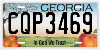 GA license plate CQP3469