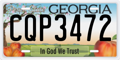 GA license plate CQP3472