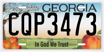 GA license plate CQP3473