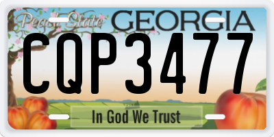 GA license plate CQP3477