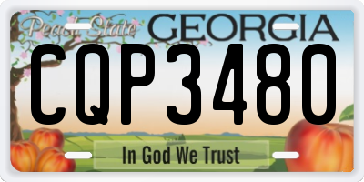 GA license plate CQP3480