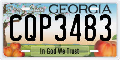 GA license plate CQP3483