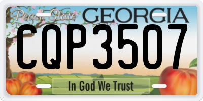 GA license plate CQP3507